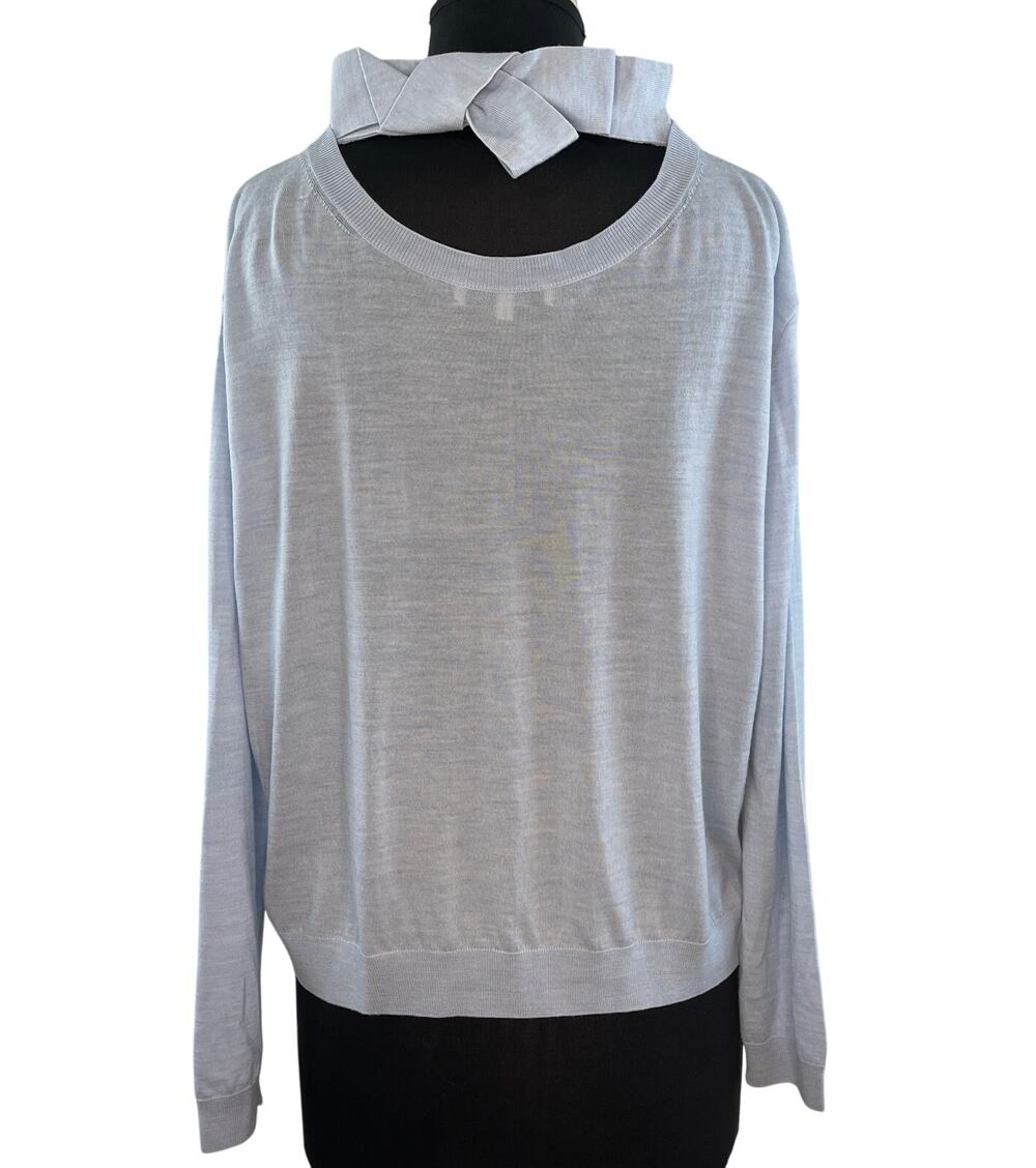 Dorothee Schumacher Light Blue Merino Wool Knit Long Sleeve Cardigan Sweater 4